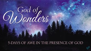 God of Wonders: 5 Days of Awe in the Presence of God Luke 7:36-47 The Message