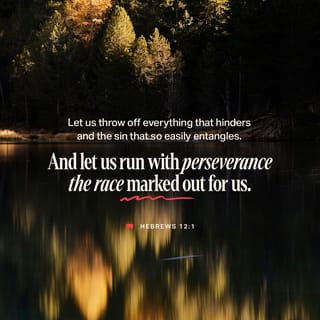 Hebrews 12:1 - Therefore, since we are surrounded by such a great cloud of witnesses, let us throw off everything that hinders and the sin that so easily entangles. And let us run with perseverance the race marked out for us