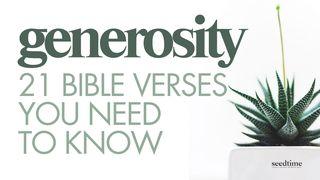 Generosity: 21 Bible Verses You Need to Know Juan 3:16-21 Nueva Traducción Viviente