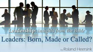 Biblical Leadership: Leaders Born, Made or Called? Exodus 2:1-15 New Living Translation