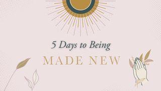 5 Days to Being Made New Lucas 6:27-38 Nueva Traducción Viviente