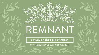 Remnant: A Study in Micah Micah 7:18-20 New Living Translation