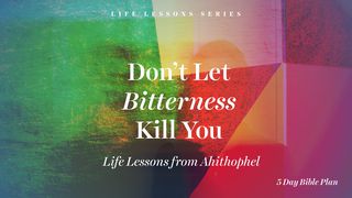 Don't Let Bitterness Kill You Exodus 15:25-26 New American Standard Bible - NASB 1995