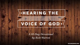 Hearing The Voice Of God Deuteronomy 4:29-31 The Message