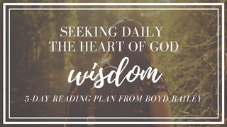 Seeking Daily The Heart Of God - Wisdom 1 Corinthians 1:26-31 The Message