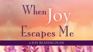 When Joy Escapes Me By Nina Smit Deuteronomy 30:19-20 The Message
