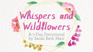 Whispers And Wildflowers By Sarah Beth Marr Psalms 57:7-8 The Message