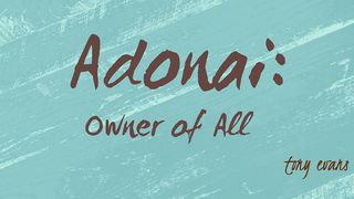 Adonai: Owner Of All Genesis 15:4 New American Standard Bible - NASB 1995