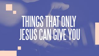 Things That Only Jesus Can Give You John 3:30 GOD'S WORD