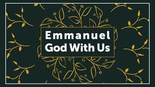 Emmanuel: God With Us, an Advent Devotional Genesis 16:1-16 The Message