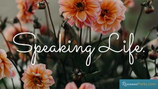 Speaking Life Matthew 15:16-20 The Message