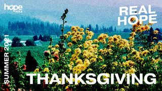 Real Hope: Thanksgiving Psalms 118:1-4 The Message