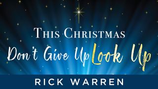 This Christmas Don’t Give Up, Look Up Psalms 8:3 Amplified Bible