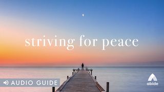 Striving for Peace Hebrews 12:14-16 New International Version