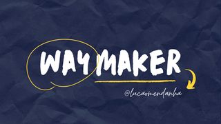 Way Maker (Caminho No Deserto) Isaías 43:18-19 Almeida Revista e Atualizada