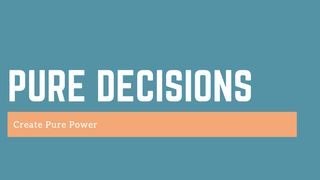 Pure Decisions Create Pure Power 2 Chronicles 16:9 New Century Version