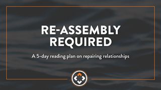 Re-Assembly Required Matthew 7:3-4 Contemporary English Version
