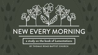New Every Morning: A Study in Lamentations Lamentations 3:19-20 New Living Translation