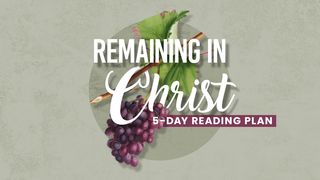 Remaining in Christ Matthew 26:36-38 The Message