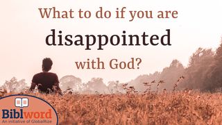 What to Do if You Are Disappointed with God? Psalms 119:73-80 The Message