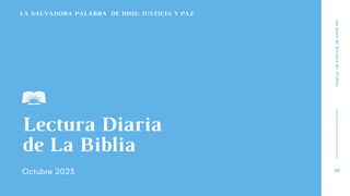 Lectura Diaria de la Biblia de octubre 2023: "La salvadora Palabra de Dios: Justicia y paz" Miqueas 5:2 Biblia Reina Valera 1960