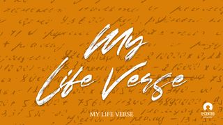 My Life Verse 1 Samuel 30:6 American Standard Version