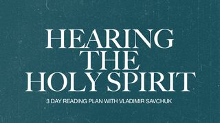 Hearing the Holy Spirit Matthew 4:4 The Message