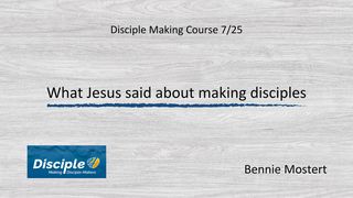What Jesus Said About Making Disciples إنجيل مرقس 20:16 كتاب الحياة
