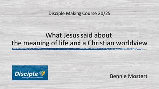 What Jesus Said About the Meaning of Life and a Christian Worldview Hebrews 9:27 New International Version