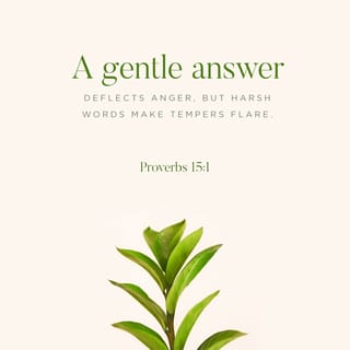 Proverbs 15:1 - A gentle response defuses anger,
but a sharp tongue kindles a temper-fire.