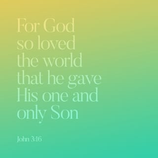 John 3:15-27 - that everyone who believes may have eternal life in him.”
For God so loved the world that he gave his one and only Son, that whoever believes in him shall not perish but have eternal life. For God did not send his Son into the world to condemn the world, but to save the world through him. Whoever believes in him is not condemned, but whoever does not believe stands condemned already because they have not believed in the name of God’s one and only Son. This is the verdict: Light has come into the world, but people loved darkness instead of light because their deeds were evil. Everyone who does evil hates the light, and will not come into the light for fear that their deeds will be exposed. But whoever lives by the truth comes into the light, so that it may be seen plainly that what they have done has been done in the sight of God.

After this, Jesus and his disciples went out into the Judean countryside, where he spent some time with them, and baptized. Now John also was baptizing at Aenon near Salim, because there was plenty of water, and people were coming and being baptized. (This was before John was put in prison.) An argument developed between some of John’s disciples and a certain Jew over the matter of ceremonial washing. They came to John and said to him, “Rabbi, that man who was with you on the other side of the Jordan—the one you testified about—look, he is baptizing, and everyone is going to him.”
To this John replied, “A person can receive only what is given them from heaven.