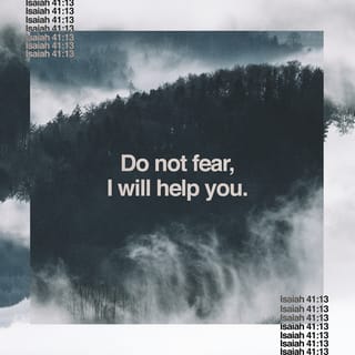 Isaiah 41:13 - For I am the LORD your God, who upholds your right hand,
Who says to you, ‘Do not fear, I will help you.’
