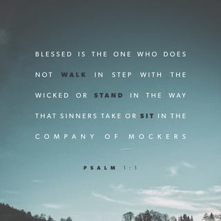 Psalm 1:1 - Blessed is the man
who walks not in the counsel of the wicked,
nor stands in the way of sinners,
nor sits in the seat of scoffers