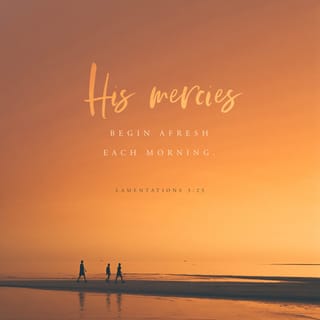 Lamentations 3:22-33 - It is of the LORD's mercies that we are not consumed,
Because his compassions fail not.
They are new every morning:
Great is thy faithfulness.
The LORD is my portion, saith my soul;
Therefore will I hope in him.

The LORD is good unto them that wait for him,
To the soul that seeketh him.
It is good that a man should both hope and quietly
Wait for the salvation of the LORD.
It is good for a man that he bear
The yoke in his youth.

He sitteth alone and keepeth silence,
Because he hath borne it upon him.
He putteth his mouth in the dust;
If so be there may be hope.
He giveth his cheek to him that smiteth him:
He is filled full with reproach.

For the Lord will not
Cast off for ever:
But though he cause grief, yet will he have compassion
According to the multitude of his mercies.
For he doth not afflict willingly
Nor grieve the children of men.