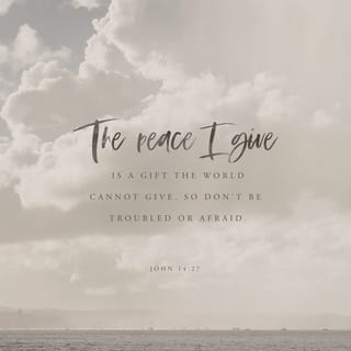 John 14:27-31 - Peace I leave with you; my peace I give you. I do not give to you as the world gives. Do not let your hearts be troubled and do not be afraid.
“You heard me say, ‘I am going away and I am coming back to you.’ If you loved me, you would be glad that I am going to the Father, for the Father is greater than I. I have told you now before it happens, so that when it does happen you will believe. I will not say much more to you, for the prince of this world is coming. He has no hold over me, but he comes so that the world may learn that I love the Father and do exactly what my Father has commanded me.
“Come now; let us leave.