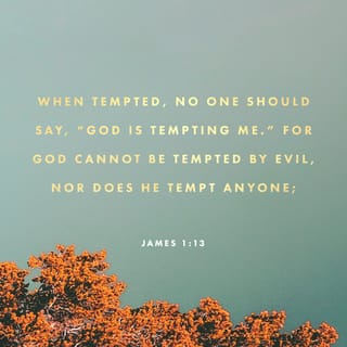 James 1:13-15-13-15 - Don’t let anyone under pressure to give in to evil say, “God is trying to trip me up.” God is impervious to evil, and puts evil in no one’s way. The temptation to give in to evil comes from us and only us. We have no one to blame but the leering, seducing flare-up of our own lust. Lust gets pregnant, and has a baby: sin! Sin grows up to adulthood, and becomes a real killer.