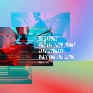 Psalms 27:14 - Wait for Jehovah:
Be strong, and let thy heart take courage;
Yea, wait thou for Jehovah.