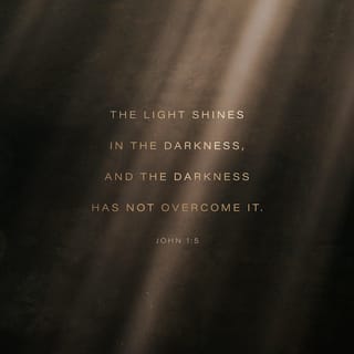 John 1:5 - The Light shines on in the darkness, and the darkness did not understand it or overpower it or appropriate it or absorb it [and is unreceptive to it].