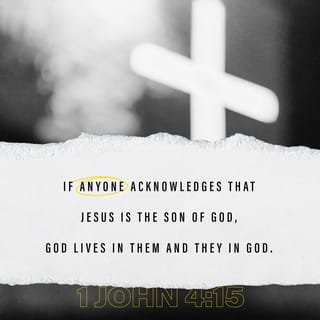 1 John 4:15 - Those who give thanks that Jesus is the Son of God live in God, and God lives in them.