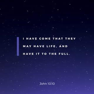 John 10:9-11 - I am the door; by me if any man enter in, he shall be saved, and shall go in and go out, and shall find pasture. The thief cometh not, but that he may steal, and kill, and destroy: I came that they may have life, and may have it abundantly. I am the good shepherd: the good shepherd layeth down his life for the sheep.