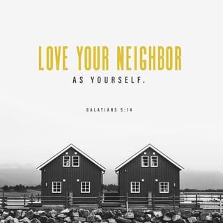 Galatians 5:14 - For all the law can be summarized in one grand statement:
“Demonstrate love to your neighbor, even as you care for and love yourself.”