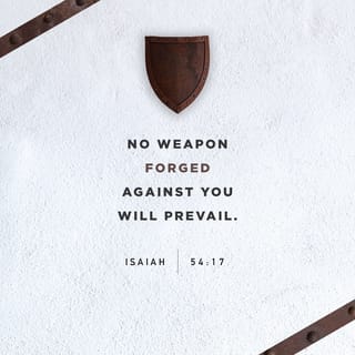 Isaiah 54:17 - So no weapon that is used against you will defeat you.
You will show that those who speak against you are wrong.
These are the good things my servants receive.
Their victory comes from me,” says the LORD.