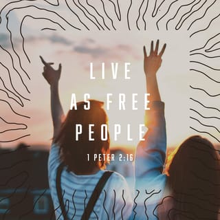 1 Peter 2:16 - Live as free people, but do not use your freedom as an excuse to do evil. Live as servants of God.