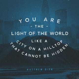 Matthew 5:14 - “You are the light that gives light to the world. A city that is built on a hill cannot be hidden.