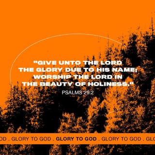 Psalms 29:2 - Praise the LORD for the glory of his name;
worship the LORD because he is holy.