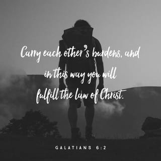 Galatians 6:1-2 - Brethren, if a man be overtaken in a fault, ye which are spiritual, restore such an one in the spirit of meekness; considering thyself, lest thou also be tempted. Bear ye one another's burdens, and so fulfil the law of Christ.