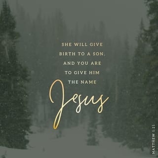 Matthew 1:20-21 - As he considered this, an angel of the Lord appeared to him in a dream. “Joseph, son of David,” the angel said, “do not be afraid to take Mary as your wife. For the child within her was conceived by the Holy Spirit. And she will have a son, and you are to name him Jesus, for he will save his people from their sins.”