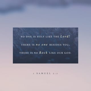 1 Samuel 2:2 - There is no one holy like the LORD,
There is no one besides You,
There is no Rock like our God.