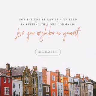 Galatians 5:14 - For all the law can be summarized in one grand statement:
“Demonstrate love to your neighbor, even as you care for and love yourself.”