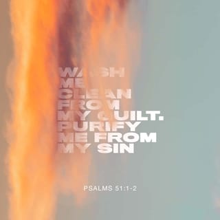 Psalms 51:2 - Wash away all my guilt
and make me clean again.